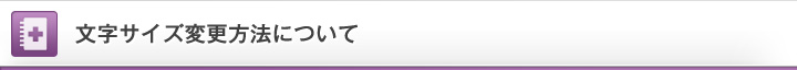 文字サイズ変更方法について